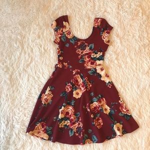 Like New, Maroon Fit and Flare Dress